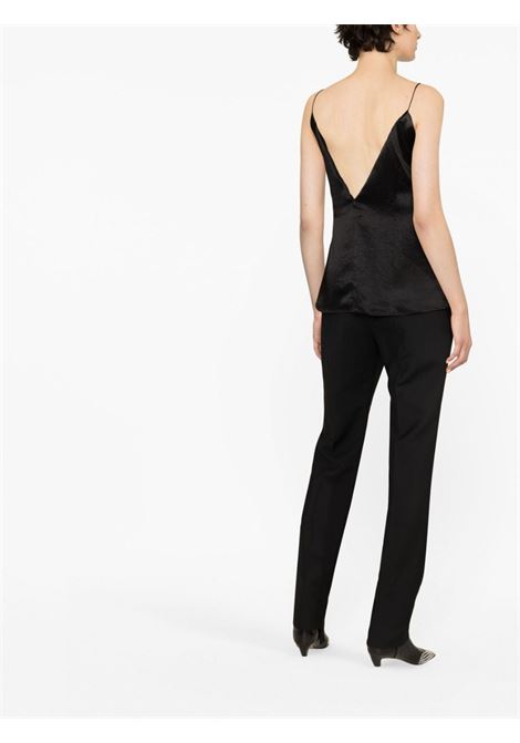 Top con scollo a V in nero - donna JIL SANDER | J03NC0114J75051001